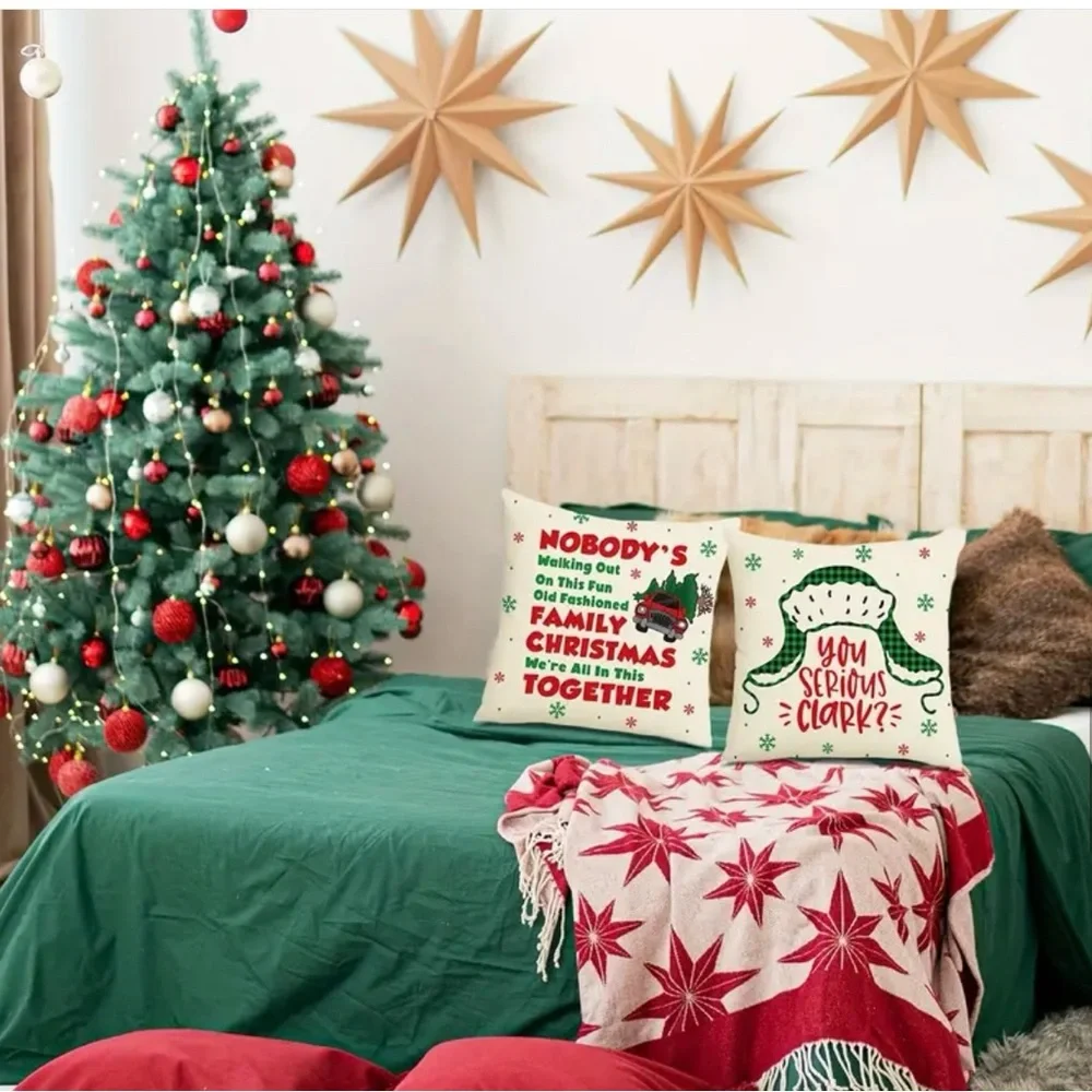 Christmas Vacation Pillow Covers, NWT